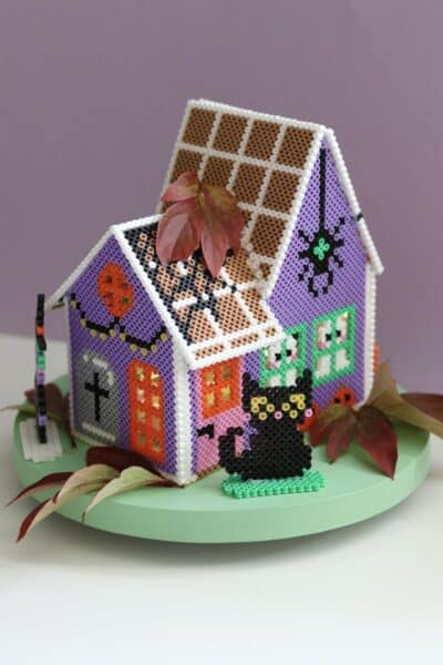 Pärlmönster HALLOWEENHUS 3 D