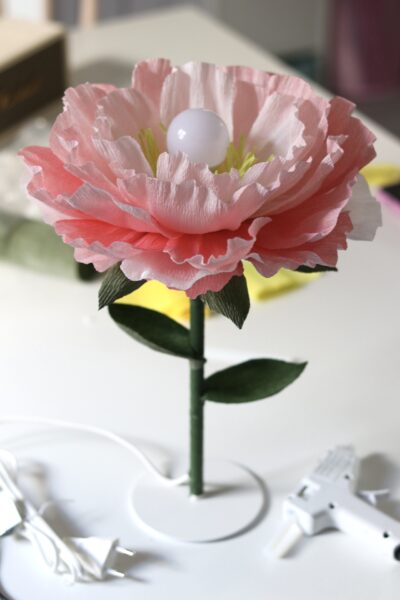 BORDSLAMPA BLOMMA DIY-Beskrivning och mallar - Bild 4