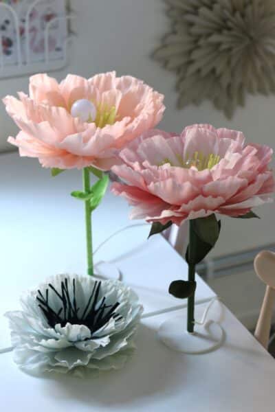 BORDSLAMPA BLOMMA DIY-Beskrivning och mallar