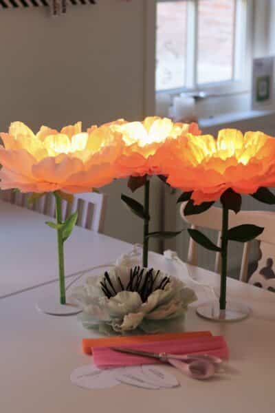 BORDSLAMPA BLOMMA DIY-Beskrivning och mallar - Bild 5