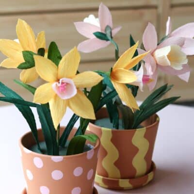 VÅRGRUPP PÅSKLILJOR DIY-Beskrivning och mallar