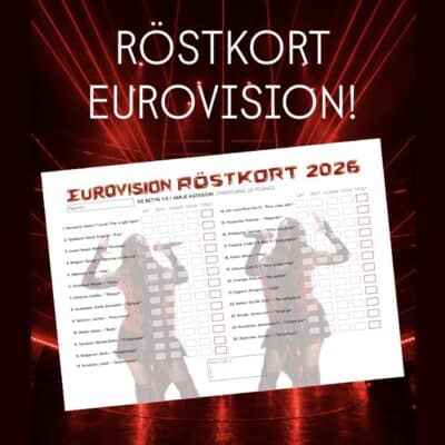 RÖSTKORT EUROVISION 2026