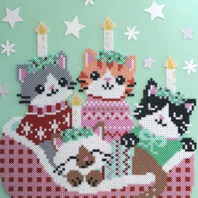 Pärlmönster JULKATTER